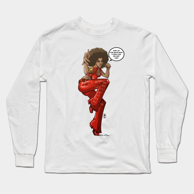Foxxy Brown Long Sleeve T-Shirt by drdre74